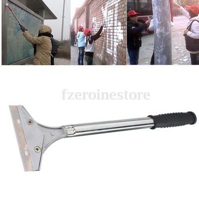 4'' Heavy Duty Handheld Wallpaper Paint Tiles Flooring Scraper Remover + Blade