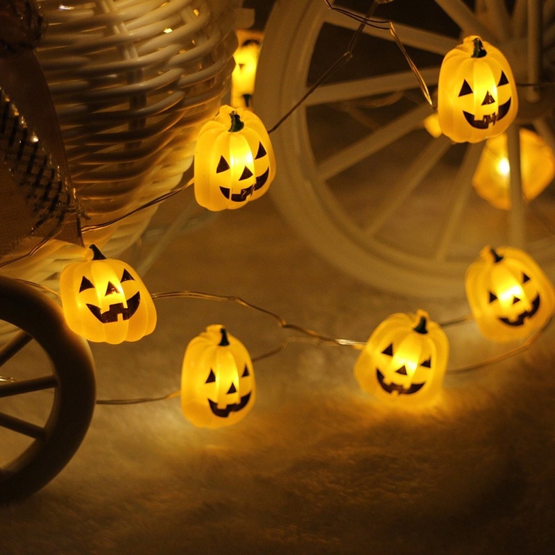 LEORX 40 Halloween Pumpkin Lights 3 Meters LEDs Battery Operated