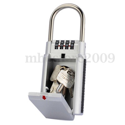 New 4 Digit Combination Password Safety Key Box Lock Padlock Keys Storage