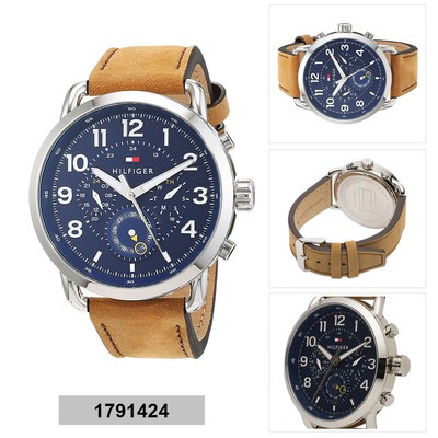 Tommy Hilfiger Briggs Mens Analog Casual Brown Band 1791424