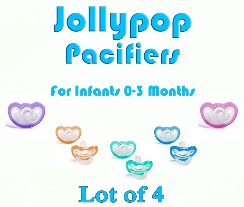 (4) JollyPop Pacifier 0-3 Month Pick Your Color &/or Scent Baby Soothie Gumdrop