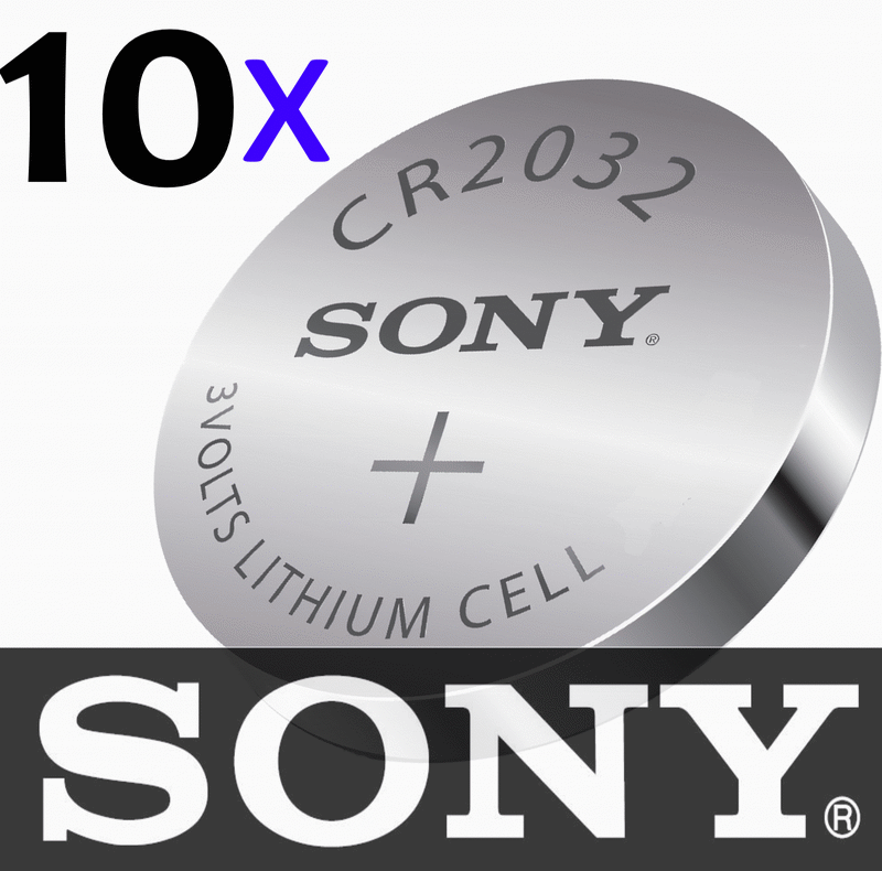 10 PCs SONY 3V Button Cell CR2032 Lithium Battery Scales Calculator Remote Watch