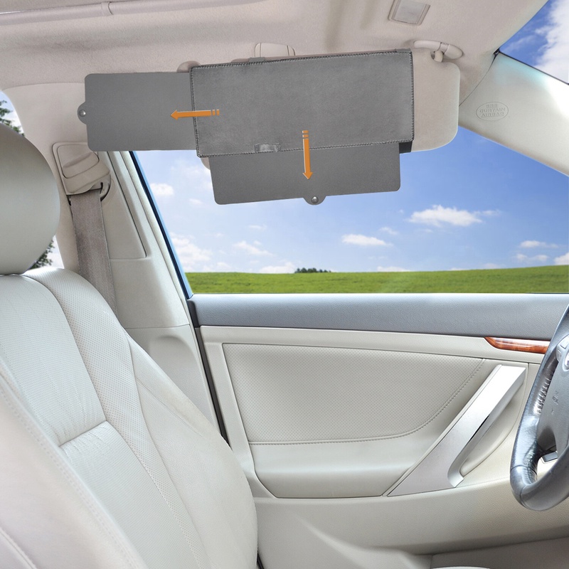 WANPOOL Adjustable Car Visor Sunshade Extender Anti-glare for Front Seat - Grey