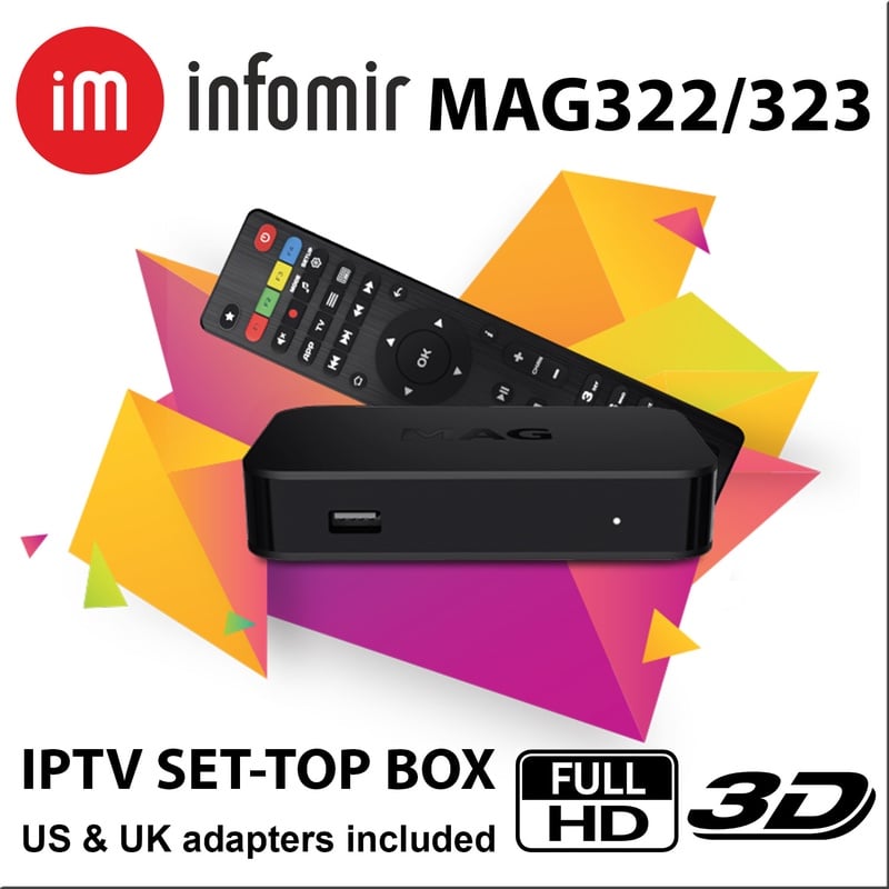 NEW Infomir MAG 322 / 323 HEVC 3D Media Streamer IPTV OTT SetTop Box BEST PRICE