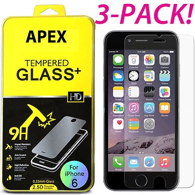 Premium Screen Protector Real Tempered Glass Film for iPhone 8 8 Plus & X 6 6s 7