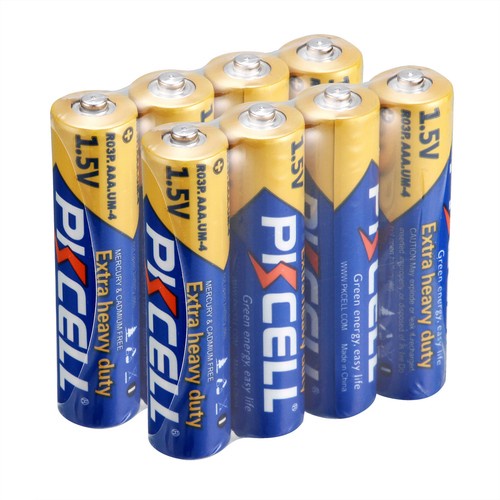 8pcs AAA Zinc-Carbon Battery 1.5V R03P UM4 Single use Batteries ,PKCELL