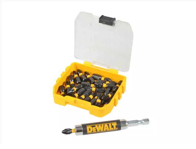 DEWALT Extreme Impact Torsion PZ2 25mm with Holder XMS18IMPBITS - 25 Bits