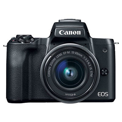 Canon EOS M50 Mirrorless Digital Camera with 15-45mm EF-M IS STM Lens Black