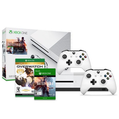 Xbox One S Battlefield 1 500GB Bundle + Xbox Controller + Overwatch GOTY Edition