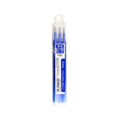 Pilot FriXion Knock Ballpoint 0.5 mm (3 Refills) Blue LFBKRF30EF3L Japan