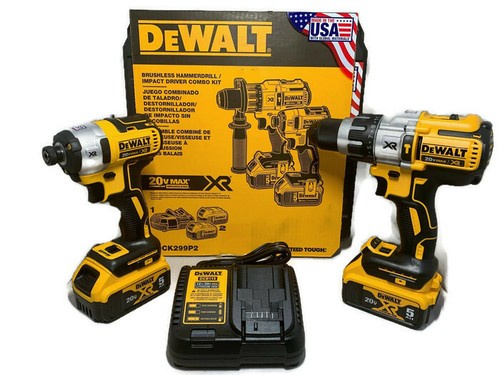 DeWalt 20V MAX XR Hammer Drill/Impact Combo Kit w/ (2) 5Ah Batteries DCK299P2