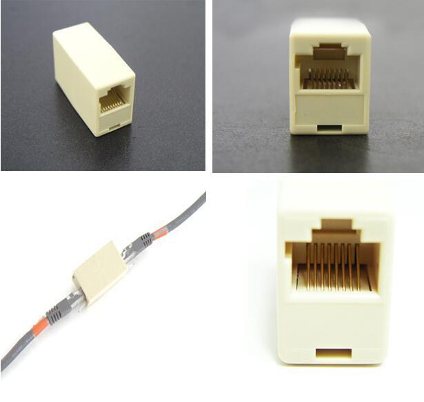 10pcs TIUS RJ45 CAT5 Coupler Plug Network LAN Cable Extender Connector Adapter