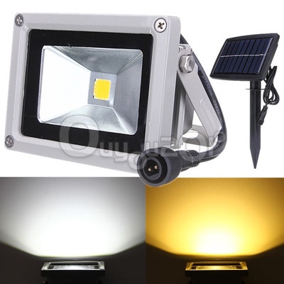 10W Solar Power LED Floodlight Night Light Garden Spot Lamp Outdoor Waterproof