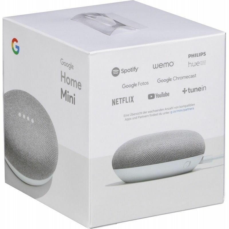 Google Home Mini - Smart Small Speaker - Chalk Grey - BRAND NEW-SHIPS WORLDWIDE