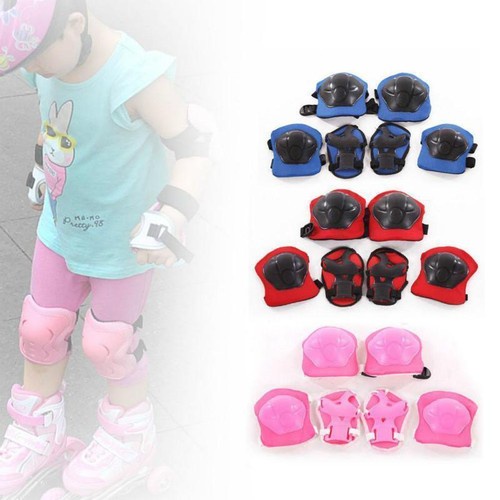 6Pcs a Set Skating Protective Gear Safety Children Wrist Knee Elbow Pads Set JA