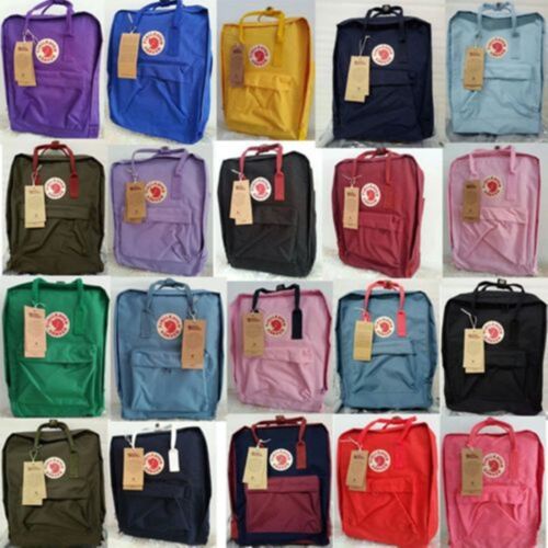 Unisex Fjallraven Kanken Backpack Travel Shoulder School Bags Brand 7L/16L/20L