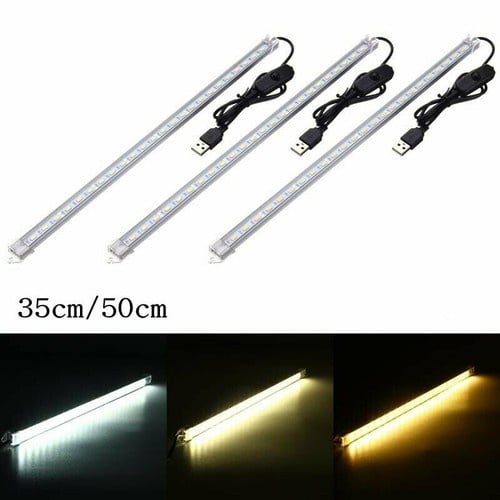 35CM/50CM 5V SMD 5630 USB LED Rigid Strip Light Hard Bar On/Off Switch Tube Lamp