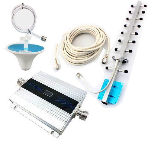 4G 1800MHz LTE DCS Mobile Signal Booster GSM Repeater LTE Amplifier + Yagi