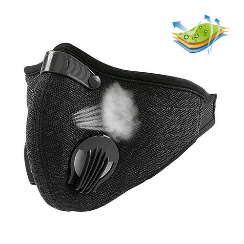 Activated Carbon Filtration Dust Face Mask Dustproof Breathing Respirator Black