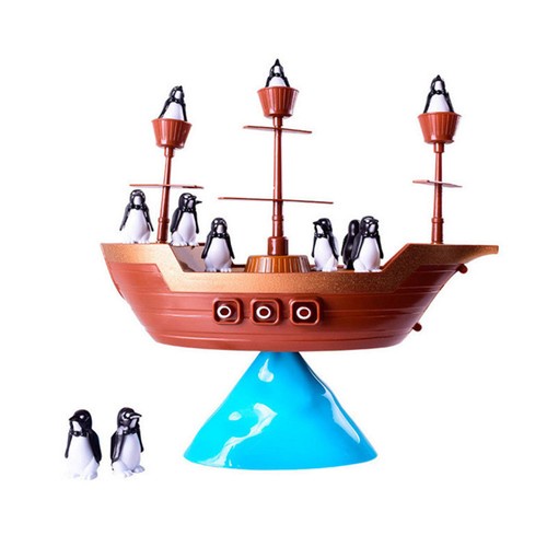 Fun Family Board Game Pirate Boat Penguin Balancing Plastic Family Education Toy