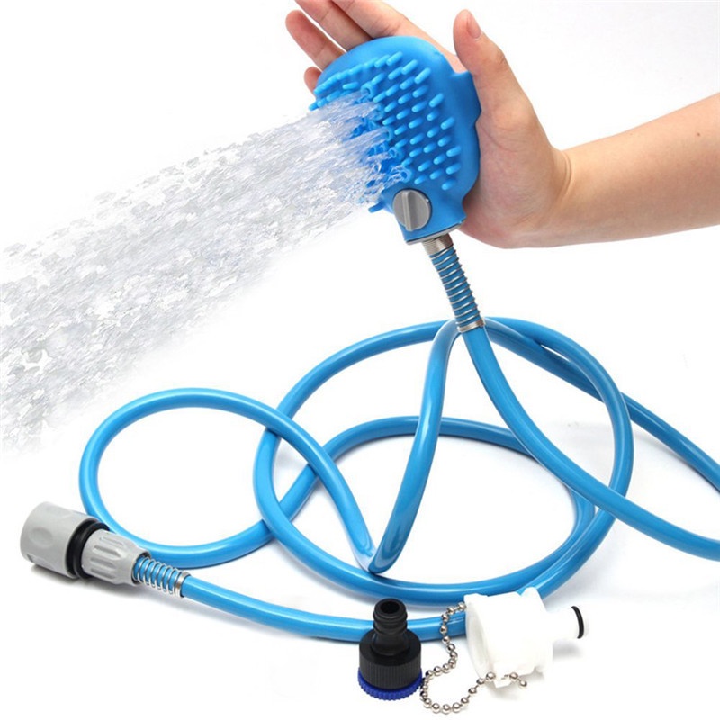 Pet Bathing Tool Dog Bath Brush Shower Gloves Sprayer Cat Scrubber Water Wash