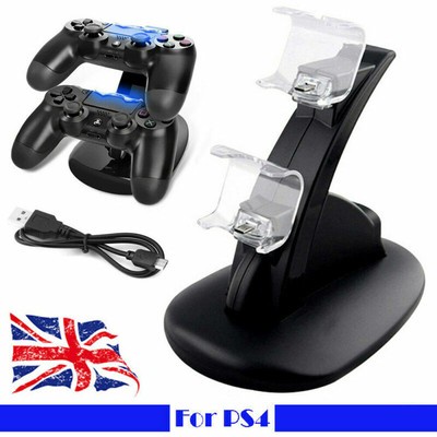 For PlayStation PS4 Dual Controller LED Charger Dock Station USB Charging Stands