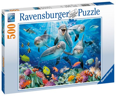 14710 Ravensburger Dolphins Jigsaw 500 Piece Premium Puzzle Children 10+