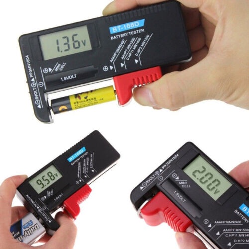 Universal AA/AAA/C/D 9V/1.5V BT-168D Button Cell Battery Volt Check Tester Tool