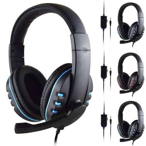 Gaming Headset Stereo Surround Headphone 3.5mm Wired Mic For PS4 Laptop Xbox one