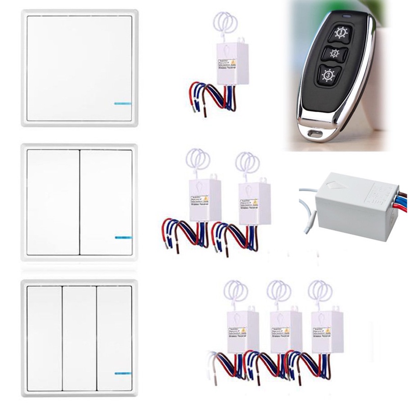 Wireless Smart Lamp Light Wall Switch 1 2 3 Ways Gangs ON/OFF Remote Control