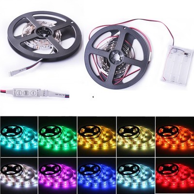 LED Lights Strip 5V+ battery box powered Showcase Camping Longboard Nightlight