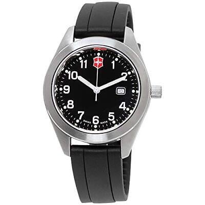 NEW VICTORINOX Garrison Black Dial Silicone Strap Ladies Watch 26033CB MSRP $120 46928137350 | eBay