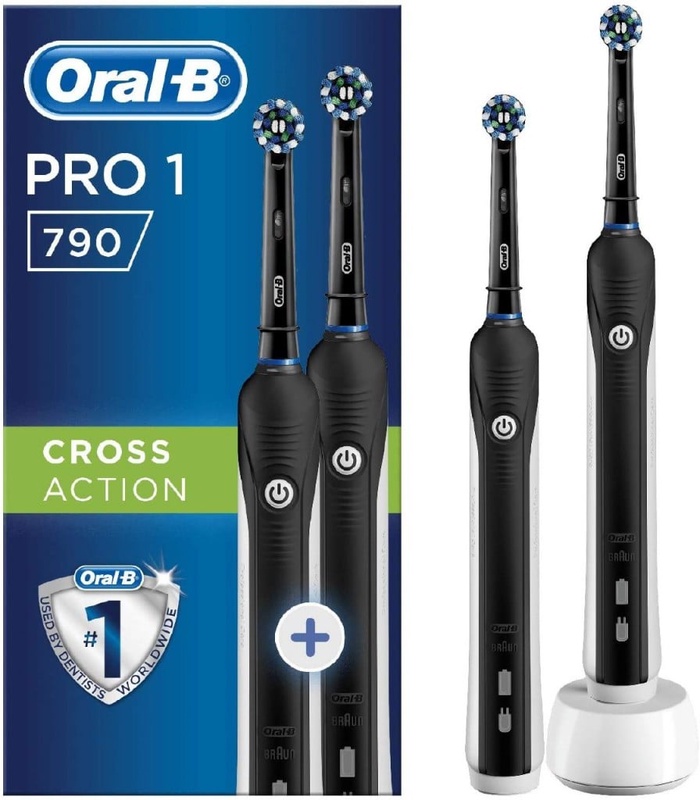 Oral-B Pro 1-790 Black Edition Spazzolino Elettrico Ricaricabile, Confezione Doppia con 2 Spazzolini Neri e 2 Testine di Ricambio : Amazon.it: Salute e cura della persona