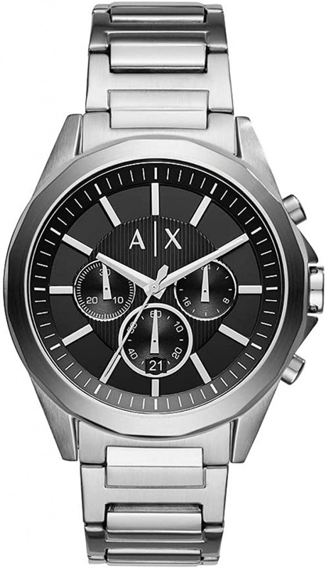 Armani Exchange Chronograph Stainless Steel Men's Watch, 44mm case size : Amazon.co.uk: Fashion