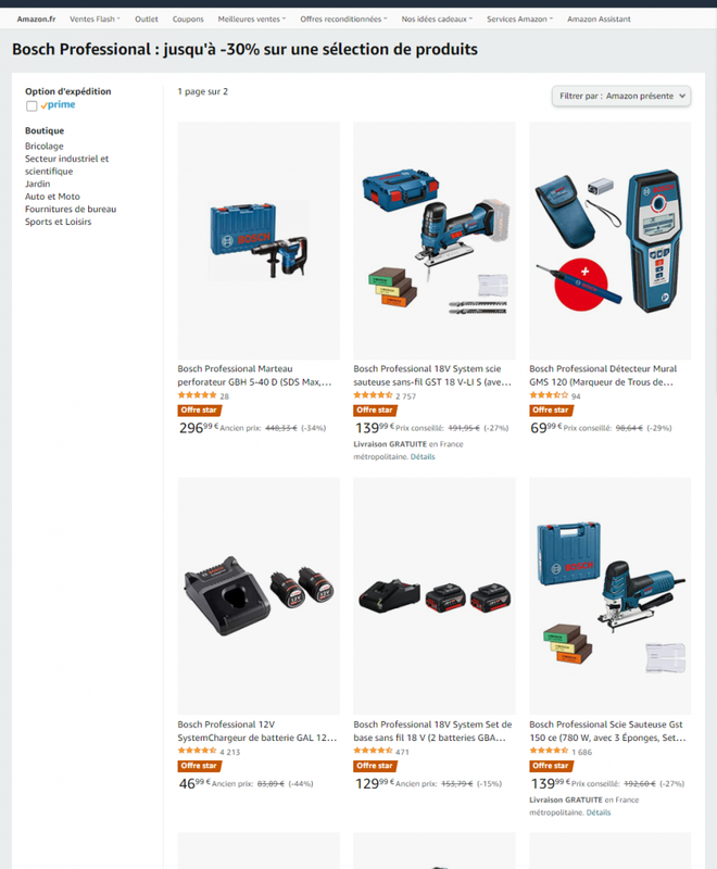 Bosch Professional : jusqu'à -30% sur une sélection de produits