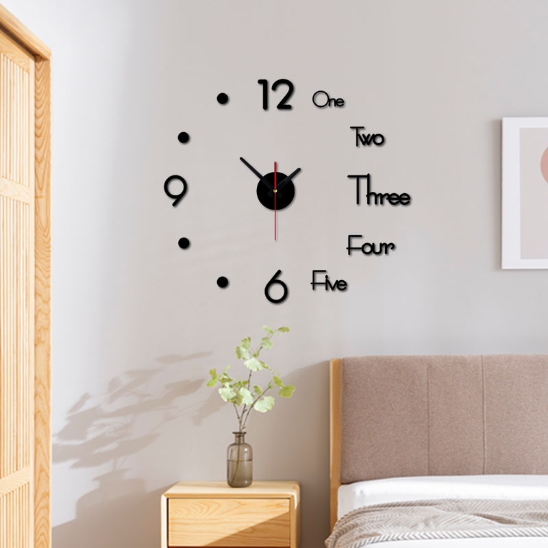 3d Wall Clock Large | Mirror Clock Wall | Clock Sticker - Diy 3d Wall Clock Modern Large - Aliexpress