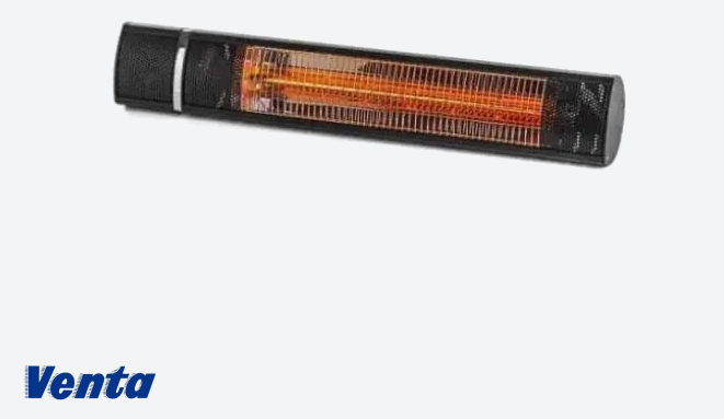 מקרן חום מוגן שחור אינפרא+שלט ונטה 