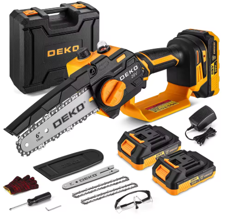 DEKO 550W Cordless Chainsaw 20V Battery Powered