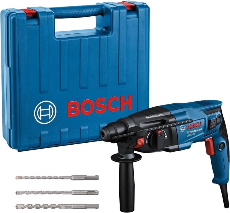 Bosch Professional GBH 2-21 Hammer Drill (with SDS Plus, Includes 3x Drill Bit SDS Plus, (6/8/10 mm), Additional Handle, Machine Cloth, Depth Stop, Craft Case) : Amazon.de: DIY & Tools