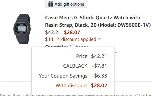 Amazon.com: Casio Men's G-Shock Quartz Watch with Resin Strap, Black, 20 (Model: DW5600E-1V) : Clothing, Shoes & Jewelry