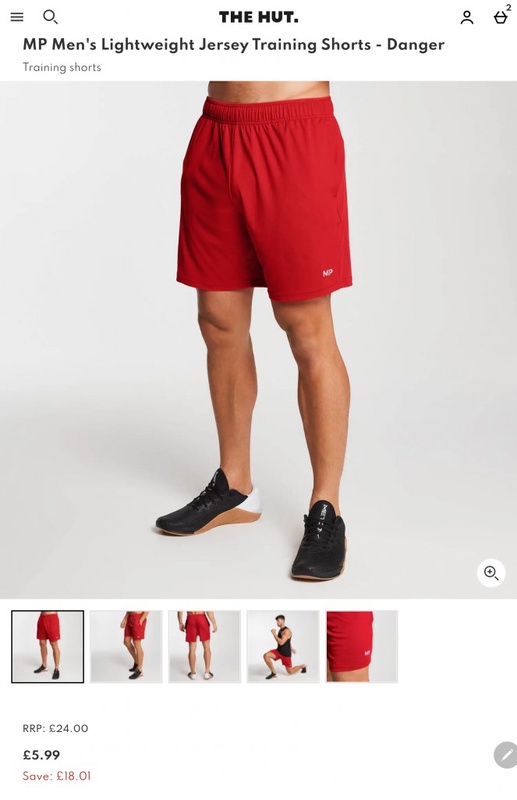 MP Men's Lightweight Jersey Training Shorts - Danger | TheHut.com