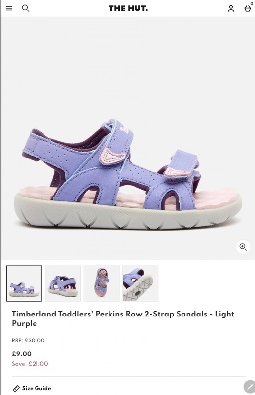 Timberland Toddlers' Perkins Row 2-Strap Sandals - Light Purple | TheHut.com