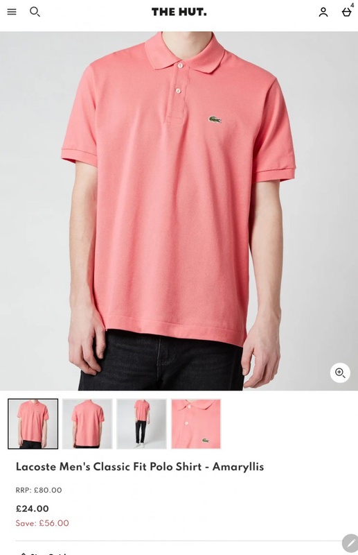 Lacoste Men's Classic Fit Polo Shirt - Amaryllis | TheHut.com