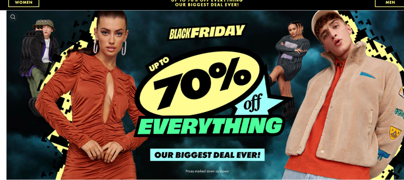 Up to 70% off everything!