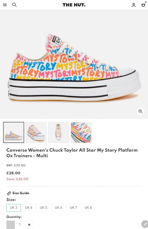 Converse Women's Chuck Taylor All Star My Story Platform Ox Trainers - Multi | TheHut.com