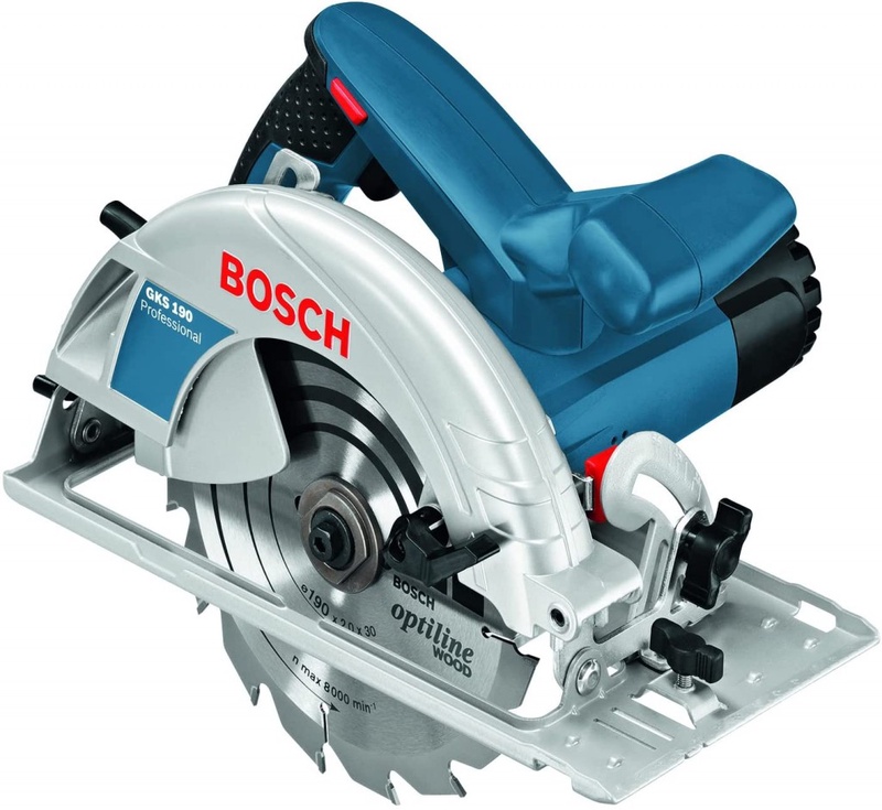 Bosch Professional Hand Held Circular Saw GKS 190 (240V, Saw Blade Ø 190 mm, Rated Input Power 1,400 W, incl. 1 x Circular Saw Blade, Parallel Guide, Hex Key) : Amazon.co.uk: DIY & Tools