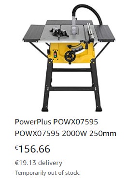 PowerPlus POWX07595 POWX07595 2000W 250mm : Amazon.de: DIY & Tools