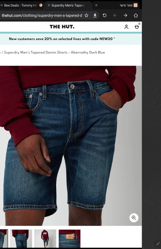 Superdry Men's Tapered Denim Shorts - Abernathy Dark Blue | TheHut.com