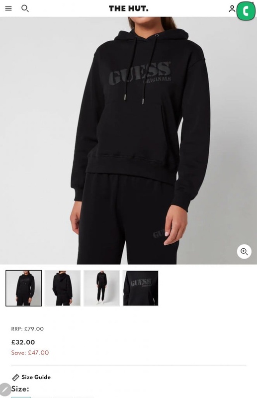 Guess Originals Women's Go Kit Ember Hoodie - Jet Black | TheHut.com