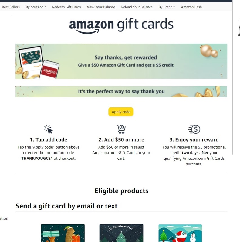 Amazon.com: Amazon eGift Cards Offer: Gift Cards